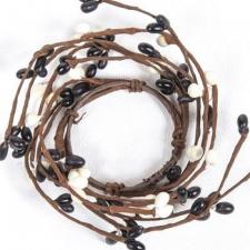 1.5 IN CANDLE RING; BLACK, CREAM, 96 BERRIES