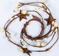 1.5 IN MIXED BERRY CANDLE RING WITH STARS; CREAM