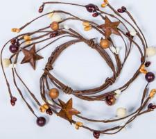  2.5 IN MIXED BERRY CANDLE RING WITH STARS; BROWN MIX