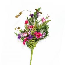 FERN SPRAY W/PURPLE & PINK FLOWERS, 24 IN